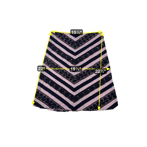 Vintage Persaman Chevron Midi Skirt Pink & Black Women's Size 8 Emo Coquette - Picture 8 of 11